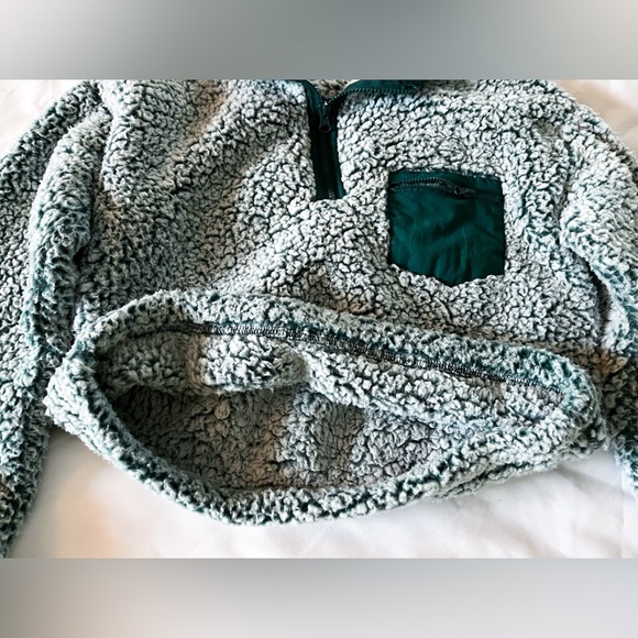 La Hearts Green Sherpa Quarter-zip Pullover Size Small - Picture 6 of 13